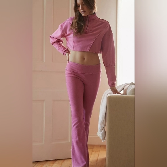 Urban Outfitters Pants - Urban Outfitters Out From Under Vera Low-Rise Flare Lounge Pants Barbie Pink